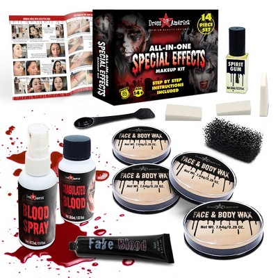 Dress Up America Halloween Makeup Kit - Face And Body Sfx Face Paint Set : Target